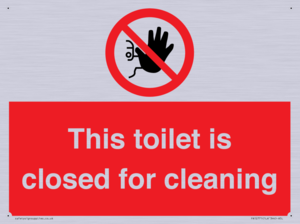 This toilet is closed for cleaning